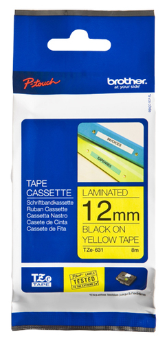 BROTHER TZE631 - TZE-631 LAMINATED TAPE 12MM 8M -